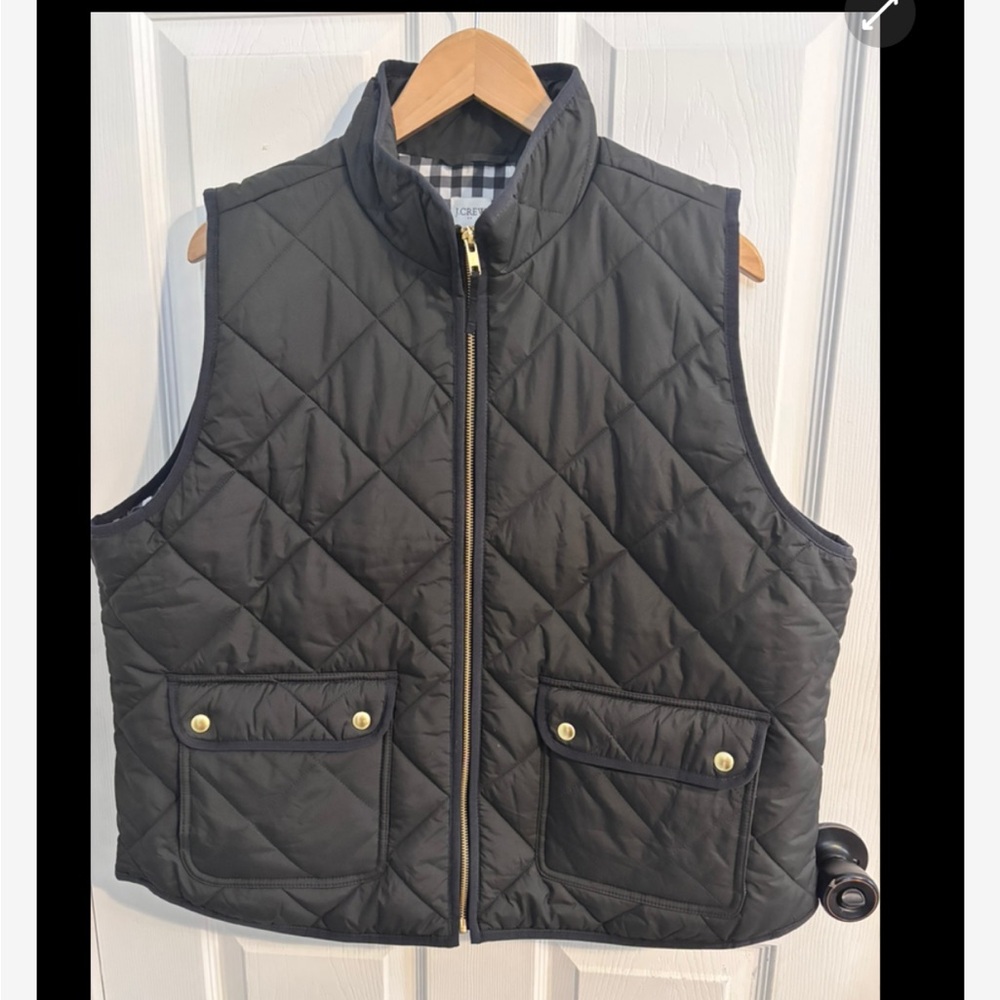 J.Crew XXL Black Quilted Vest